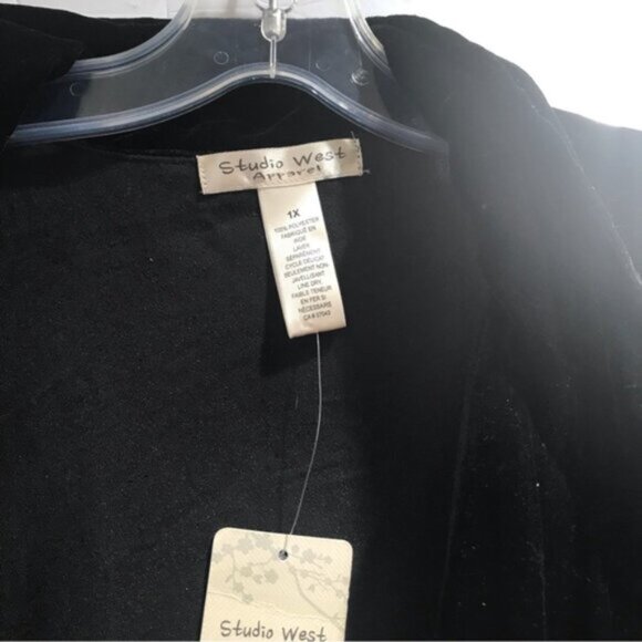 Studio WestApparel NEW Velvet Boho Embroidered Jacket Blazer Unlined Oversize 1X - Picture 12 of 16